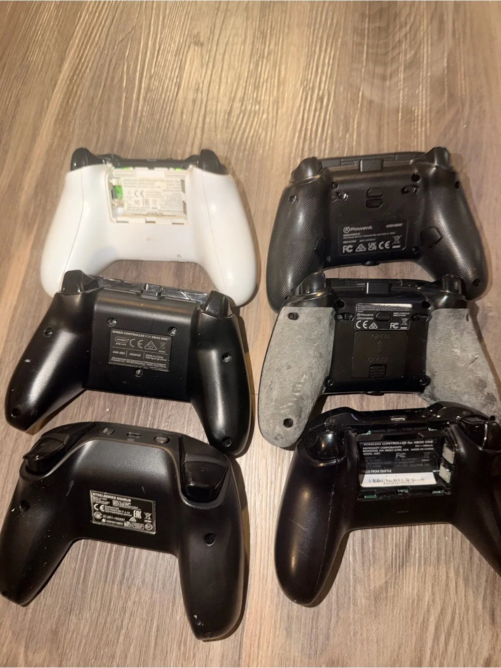 Lot of 6 Xbox Controllers Microsoft‎ PowerA PDP SteelSeries